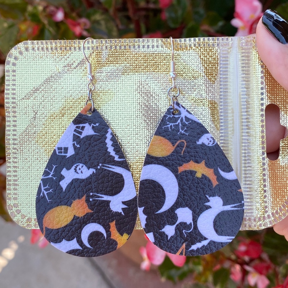 Halloween Teardrop Earrings